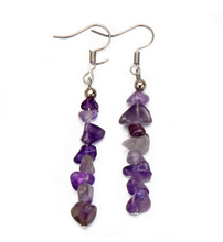 Load image into Gallery viewer, Cute Silver tone Crystal Earrings Handmade Reiki & Chakra Gifts