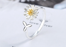 Load image into Gallery viewer, Adjustable Open Flower Ring High Quality 925 Stamped Sterling Silver Sunflower