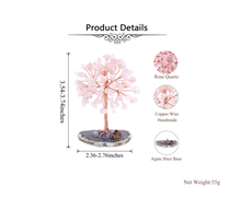 Load image into Gallery viewer, Feng Shui Rose Quartz Crystal Tree