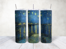Load image into Gallery viewer, Starry Night 20oz Tumbler Cup with Straw and Lid, Birthday Gift