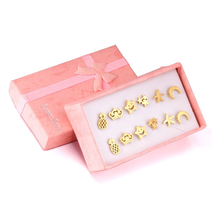 Load image into Gallery viewer, Surgical steel stud earrings set | tarnish free earrings Hypoallergenic earrings