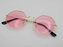 Load image into Gallery viewer, Pink Popular Fashion Medium hexagonal Unisex Luxury Sunglasses
