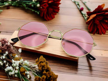 Load image into Gallery viewer, Pink Popular Fashion Medium hexagonal Unisex Luxury Sunglasses
