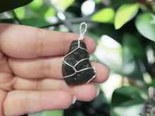 Load image into Gallery viewer, 100 % Raw Crystal Moldavite Pendant Necklace Wire Wrapped
