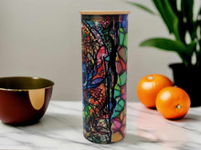 Load image into Gallery viewer, Stained Stich Can Glass | Boho Colorful Coffee Glass | Stitch Stained Glass
