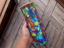 Load image into Gallery viewer, Stained Myths Can Glass | Boho Colorful Coffee Glass | Aesthetic
