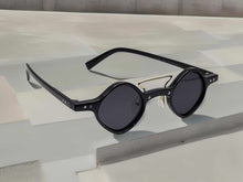 Load image into Gallery viewer, Fashion Small Frame Round Sunglasses Vintage Black Sunglasses Steampunk
