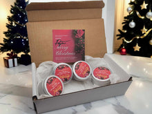 Load image into Gallery viewer, 4 PC Sampler Natural Soy Wax Candles Christmas Themed Candle Set
