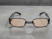 Load image into Gallery viewer, Tea Black small Rectangle Unisex Luxury Sunglasses Vintage Punk
