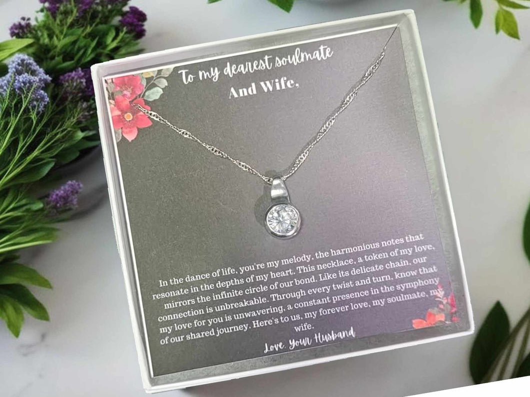 To My Wife Necklace, Wife Christmas Gift, Wife Gift, Anniversary Gift For Wife
