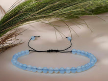 Load image into Gallery viewer, Handmade Blue Aquamarine Bracelet Powerful Bracelet4mm Adjustable
