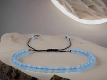 Load image into Gallery viewer, Handmade Blue Aquamarine Bracelet Powerful Bracelet4mm Adjustable
