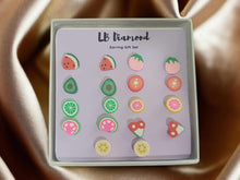 Load image into Gallery viewer, Exquisite PC Fruit Earrings Gift Set - 9 Pairs, Versatile Styles for Every Occasion
