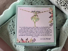 Load image into Gallery viewer, Ballerina Gifts Dancing Recital Gift, Dancing Necklace, Dancing Charm, Daughter Dancing Gift
