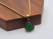 Load image into Gallery viewer, Buddha Gold Outlined Necklace- Good Luck Fortune (Powerful Necklace)
