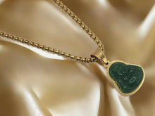 Load image into Gallery viewer, Buddha Gold Outlined Necklace- Good Luck Fortune (Powerful Necklace)
