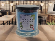 Load image into Gallery viewer, Santal Coconut Scented Soy Wax Candle Natural 100% Hand Poured Soy Wax Candle
