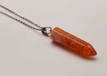 Load image into Gallery viewer, Elegant Silver Tone Carnelian Point Necklace - Daily Necklace
