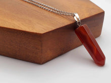 Load image into Gallery viewer, Elegant Silver Tone Carnelian Point Necklace - Daily Necklace
