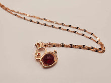 Load image into Gallery viewer, Radiant Rabbit: Stylish Carnelian Necklace in Gold Tone
