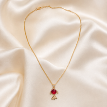 Load image into Gallery viewer, Red Fish Pendant Necklace, Gold Tone Crystal Fish Charm, 18 Inch Adjustable Stainless Steel Jewelry Gift for Her
