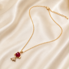 Load image into Gallery viewer, Red Fish Pendant Necklace, Gold Tone Crystal Fish Charm, 18 Inch Adjustable Stainless Steel Jewelry Gift for Her
