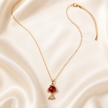 Load image into Gallery viewer, Red Fish Pendant Necklace, Gold Tone Crystal Fish Charm, 18 Inch Adjustable Stainless Steel Jewelry Gift for Her
