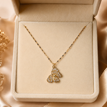 Load image into Gallery viewer, Gold Butterfly Necklace, Sparkling Crystal Pendant, 18 Inch Adjustable Chain, Delicate Jewelry Gift for Her
