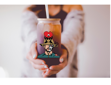 Load image into Gallery viewer, Bad Bunny Halloween Themed Iced Coffee Cup Glass - Trendy Glass
