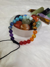 Load image into Gallery viewer, Adjustable 7 Chakra Bracelet, , Meditation Healing, Crystal Healing, Beaded Bracelet 8mm
