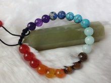 Load image into Gallery viewer, Adjustable 7 Chakra Bracelet, , Meditation Healing, Crystal Healing, Beaded Bracelet 8mm
