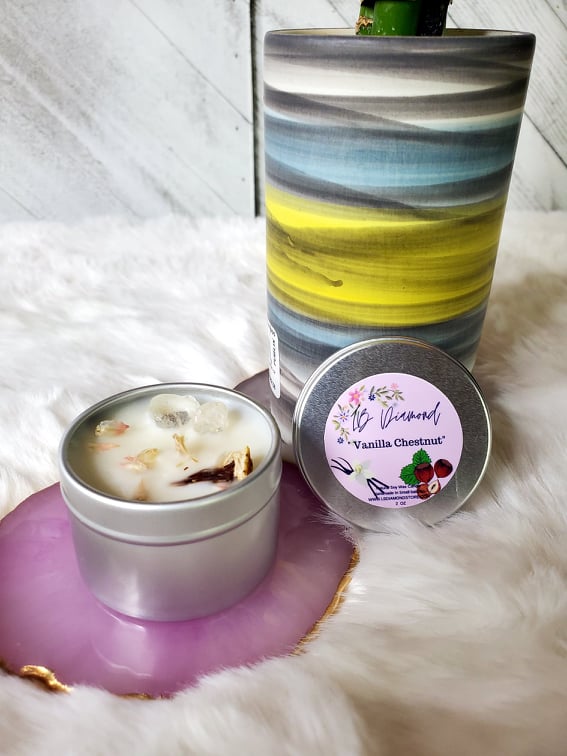 Positive Vibes- Vanilla Chestnut Soy Wax Candle