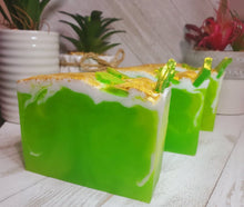 Load image into Gallery viewer, Highly Scented Pineapple &amp; Coconut Glycerin Soap - Palm Oil Free Organic
