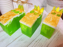 Load image into Gallery viewer, Highly Scented Pineapple &amp; Coconut Glycerin Soap - Palm Oil Free Organic
