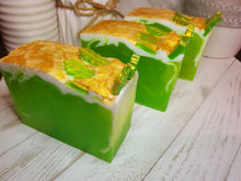 Load image into Gallery viewer, Highly Scented Pineapple &amp; Coconut Glycerin Soap - Palm Oil Free Organic
