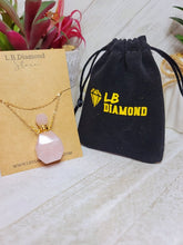 Load image into Gallery viewer, Perfume Bottle Crystal Rose Quartz Necklace Handmade, Genuine Stone
