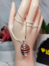 Load image into Gallery viewer, Handmade Carnelian Cage Necklace Silver Tone Cute trendy necklace
