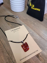 Load image into Gallery viewer, Crystal Necklace Silver Leather Carnelian Irregular Stone Healing Crystal Necklace
