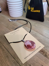 Load image into Gallery viewer, Crystal Necklace Silver Leather Carnelian Irregular Stone Healing Crystal Necklace
