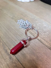 Load image into Gallery viewer, Carnelian Natural Healing Stone Keychain For Protection
