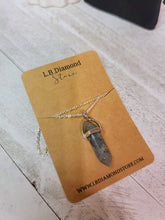 Load image into Gallery viewer, Labradorite Point Necklace Genuine Handmade Silver Tone
