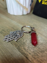 Load image into Gallery viewer, Carnelian Natural Healing Stone Keychain For Protection
