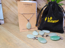 Load image into Gallery viewer, Green Aventurine Healing Crystal Necklace Drop Pendant.
