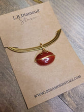 Load image into Gallery viewer, Natural Handmade Crystal Choker Necklace Gold Wire Wrapped Carnelian Stainless Steel
