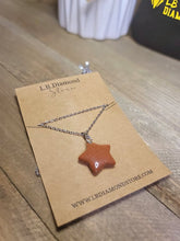 Load image into Gallery viewer, Gold Sandstone Crystal Star Necklace Trending Pendant Necklace Gift For Her, Handmade Necklace
