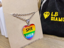 Load image into Gallery viewer, LGBTQ Necklace - Queer / Gay Pride Jewelry - Gender and Sexual Identity Charm Necklace
