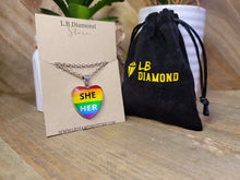 Load image into Gallery viewer, LGBTQ Necklace - Queer / Gay Pride Jewelry - Gender and Sexual Identity Charm Necklace
