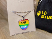 Load image into Gallery viewer, LGBTQ Necklace - Queer / Gay Pride Jewelry - Gender and Sexual Identity Charm Necklace
