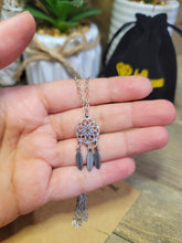 Load image into Gallery viewer, dainty Sleep Catcher necklace Minimalist Dream Catcher Necklace
