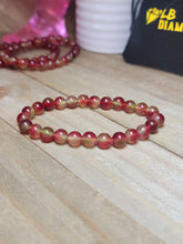 Load image into Gallery viewer, Watermelon Tourmaline Beaded 8mm bracelet Healing Crystal Genuine
